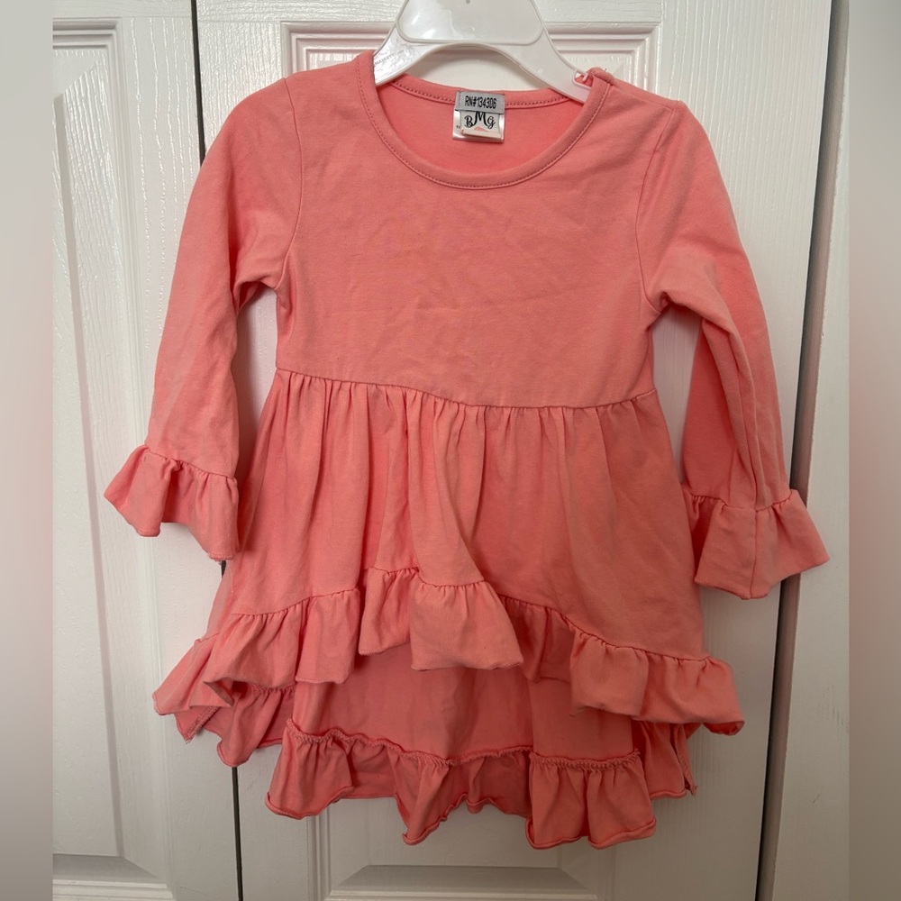 Pink Ruffle Long Sleeve Kids Top